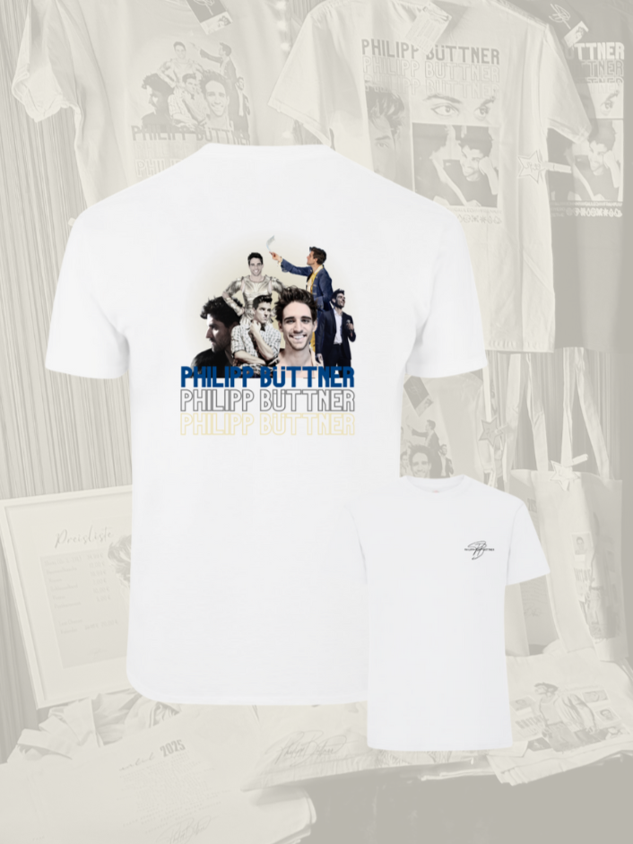 Philipp Büttner Merchandise Shirt weiß/bunt