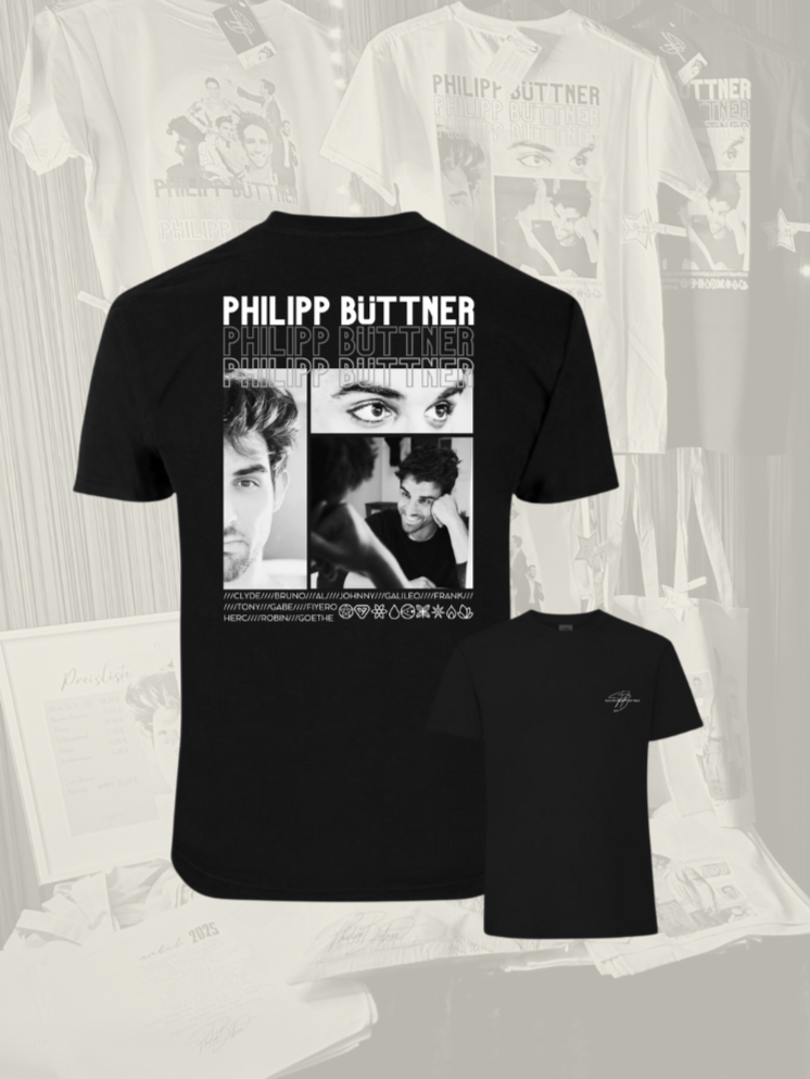 Philipp Büttner Merchandise Shirt schwarz/weiß